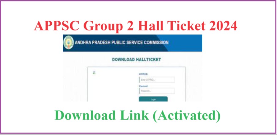 APPSC Group 2 Hall Ticket 2024 Download Pdf