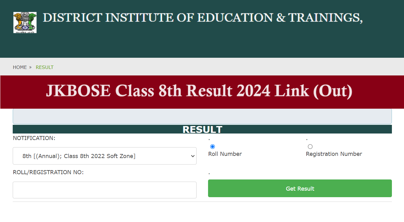 8th Class Result 2024 JKBOSE Link (Out) District Wise Name Wise Result