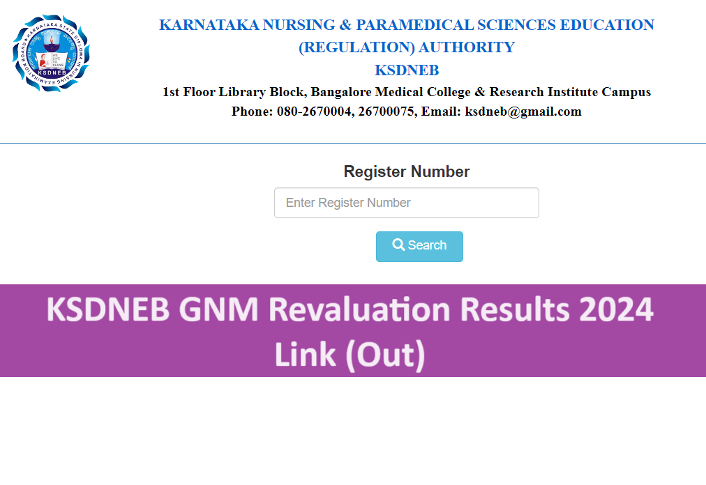 KSDNEB GNM Revaluation Results 2024 Link