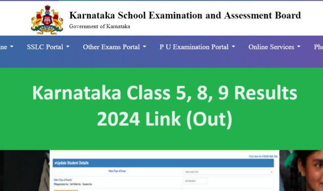 Karnataka Class 5, 8, 9 Results 2024 Link