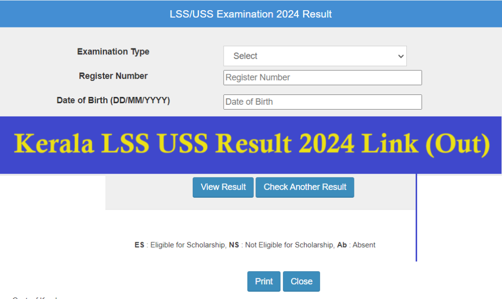 Kerala LSS USS Result 2024 Link