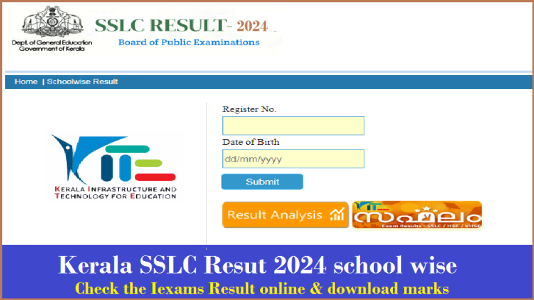 Kerala Sslc Result 2024 Link Outin School Wise 10th Class Result Out 0389