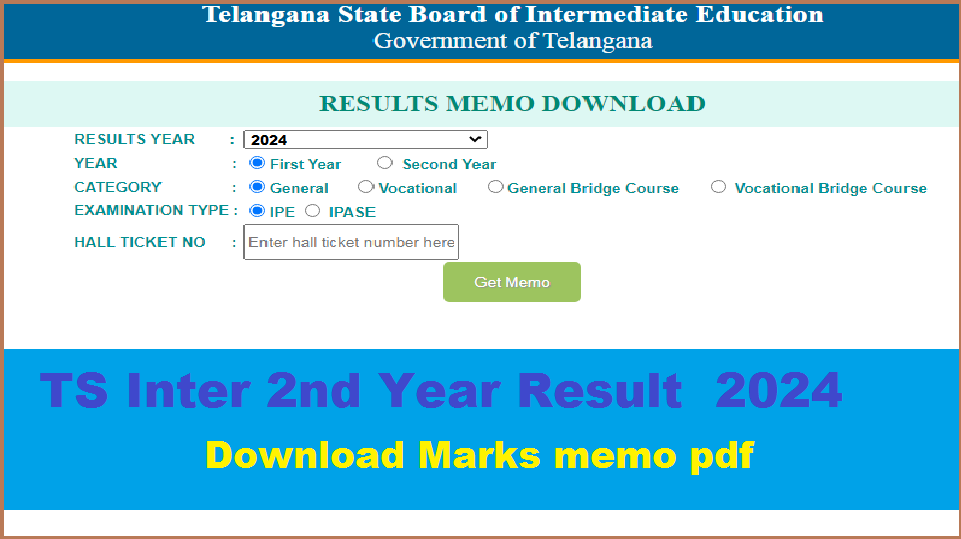 TS Inter 2nd year result 2024