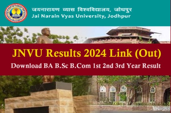 JNVU Ba B.Sc B.Com 1st 2nd 3rd Year Results 2024 Link