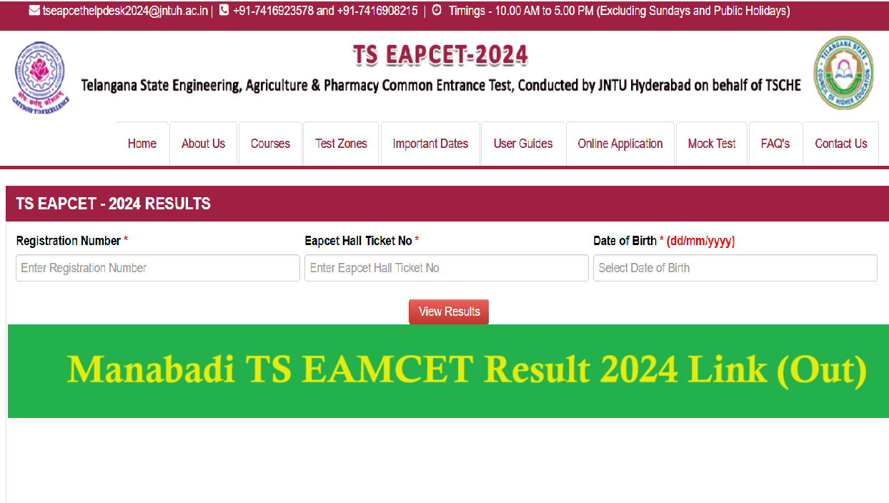 EAMCET TS Result 2024 {Link OUT} EAPCET Rank Card, Topper List Download